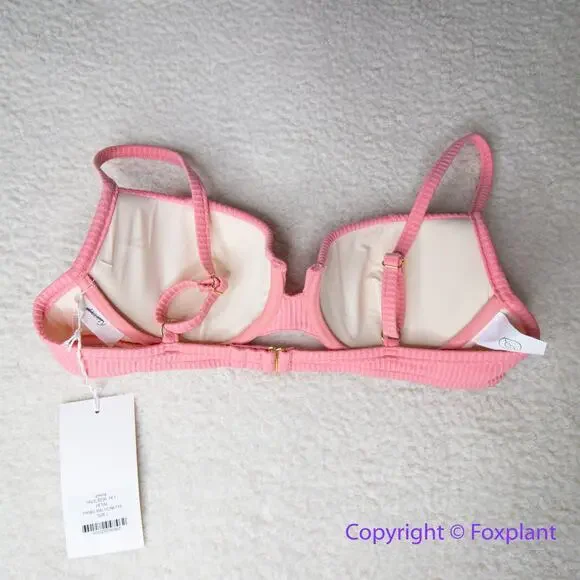 New! Peony Free People Panel Balconette Bikini Top, women‎ size L